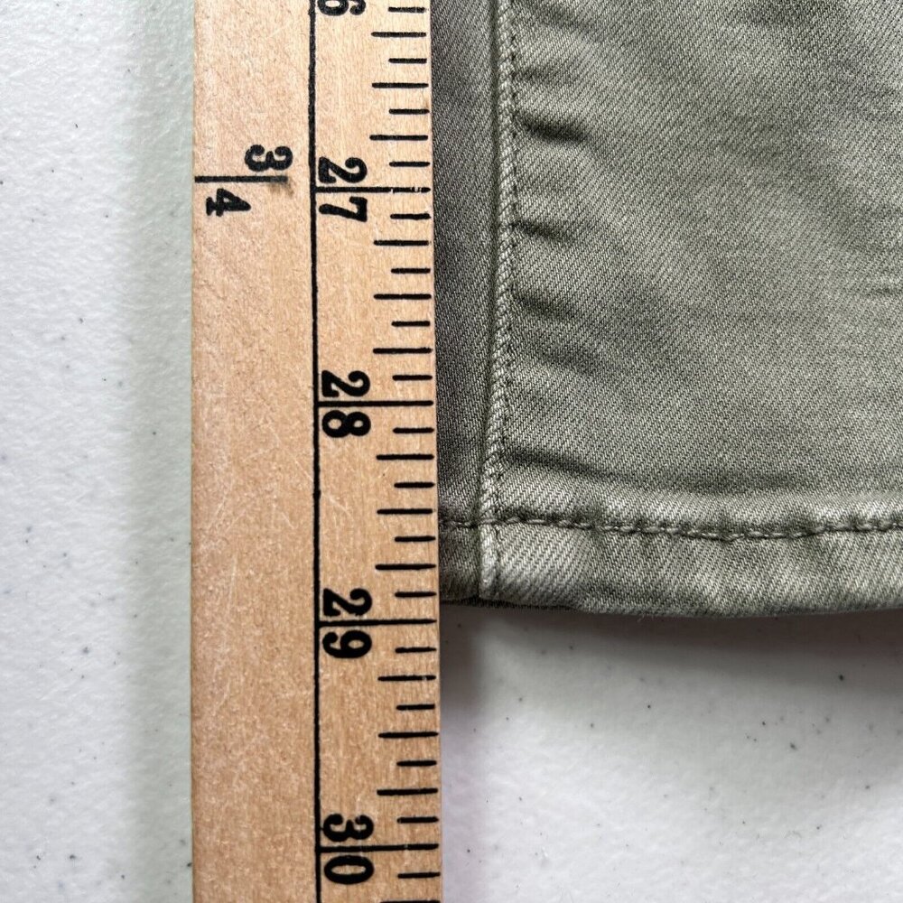 American Eagle Jegging Jeans Womens 6 Long Olive Drab Green Super Stretch Denim - Picture 10 of 11